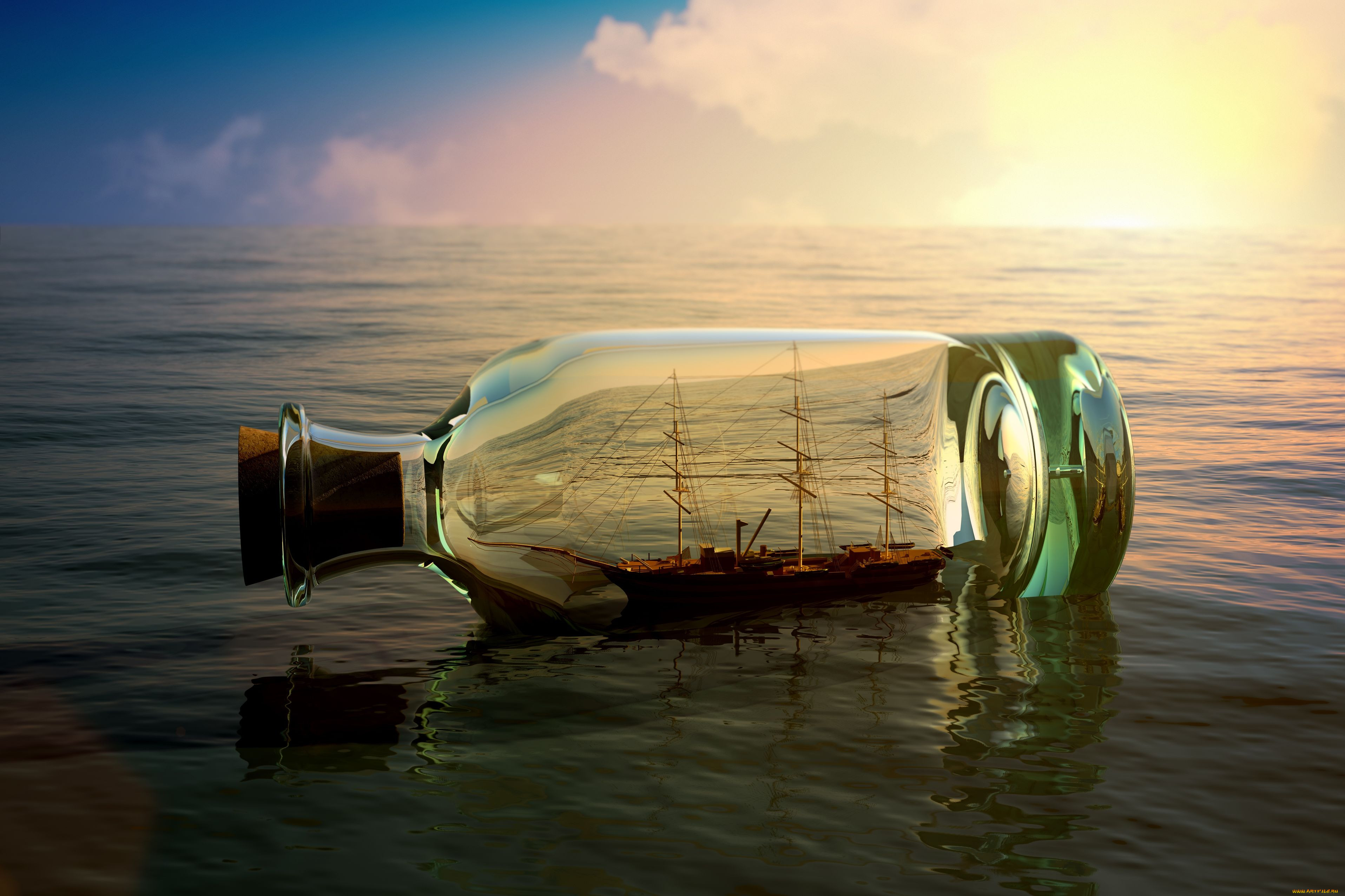 Берег время как вода. Корабль в бутылке. Море в бутылке. Креативный рабочий стол. Корабль в бутылке обои.